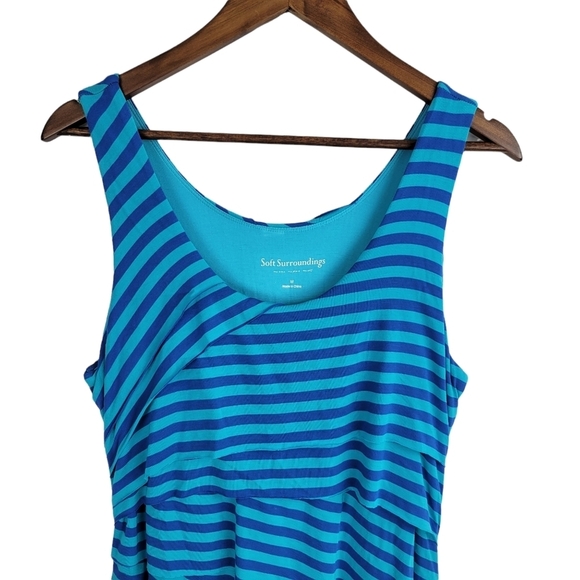 Soft Surroundings layered striped dress size M - Picture 2 of 12